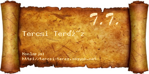 Tercsi Teréz névjegykártya